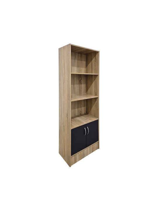 Βιβλιοθήκη Tekaro Sonoma-ανθρακί 57x33x180εκ.