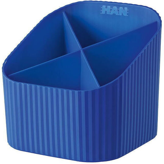 Han Pen Holder 4 Compartments Han X-loop Blue