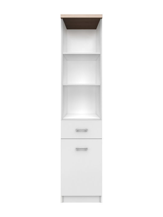 Bookcase Top Mix White - Sonoma 40x33x183cm