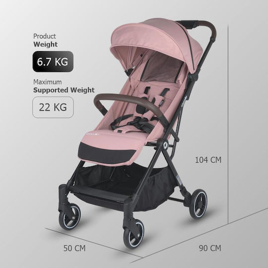 Coccolle Melia Baby Stroller Suitable for Newborn Blush Rose 6.7kg