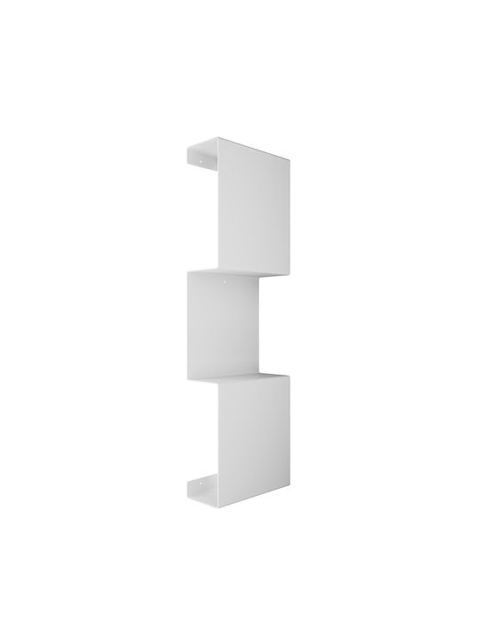 Verdi Wall Mounted Bathroom Shelf Metallic 10.3x10.3x77cm Grey