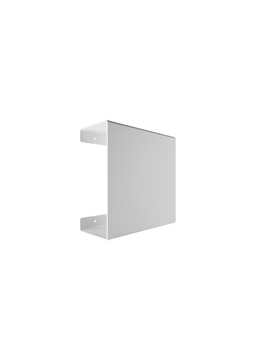 Verdi Wall Mounted Bathroom Shelf Metallic 10x10x23cm White