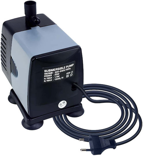Avizar Kompakte 25w Unterwasser Aquarium Umwälzpumpe Durchflussrate 1200l/h Schwarz