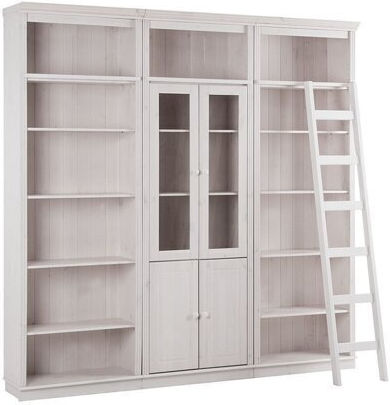 Bibliothek Saltoro 126 Weiß, Kiefer 222x34x223cm