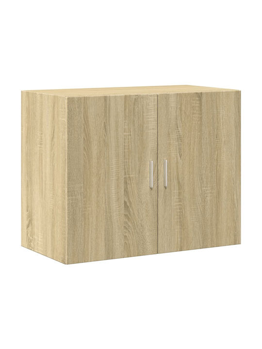 Wall Living Room Cabinet made of Particle Board Oak 80x42.5x64cm