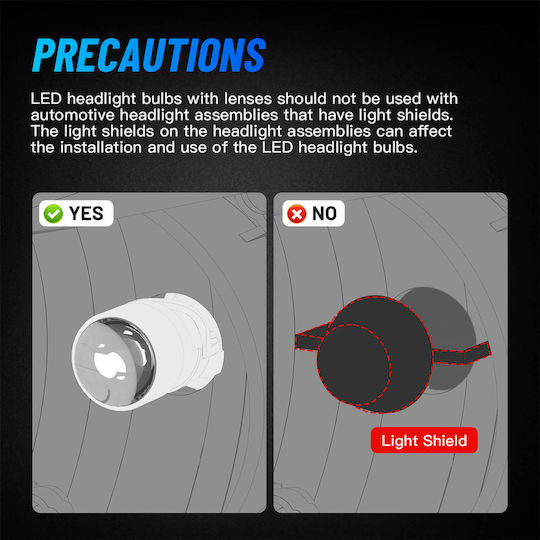 NovSight Car and Motorcycle Lamp HB4-9006 Canbus LED 6500K Cold White 12V 60W