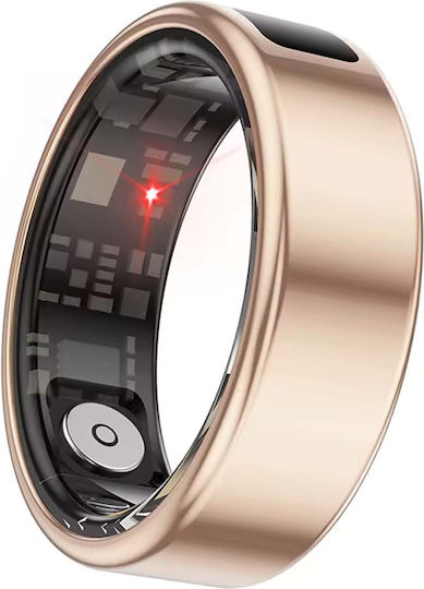 Avizar Saturn Intelligente Ringe 18.1mm Wasserdicht mit Herzfrequenzsensor Gold