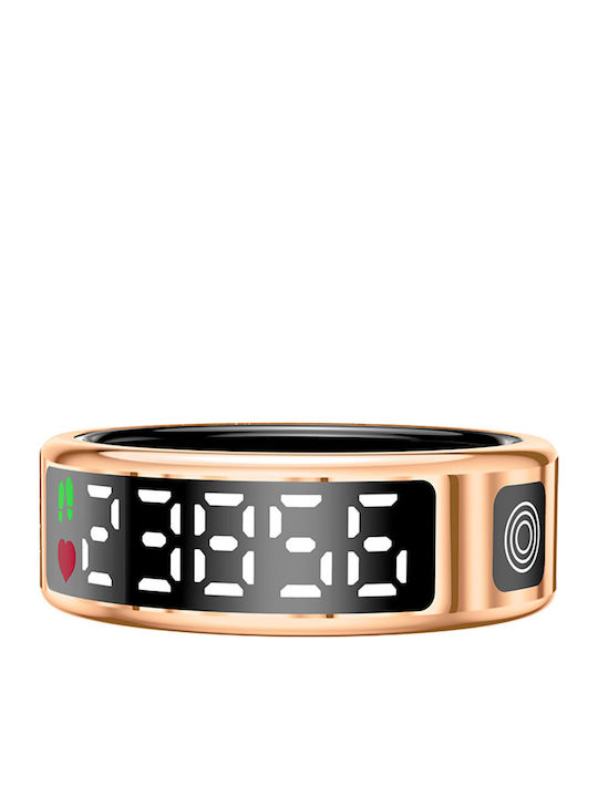 Avizar Diana Smart Ring 17.3mm Αδιάβροχο με Παλμογράφο Χρυσό