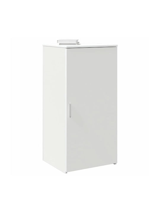 Living Room Display Cabinet Made of Particle Board White 50x45x103.5cm