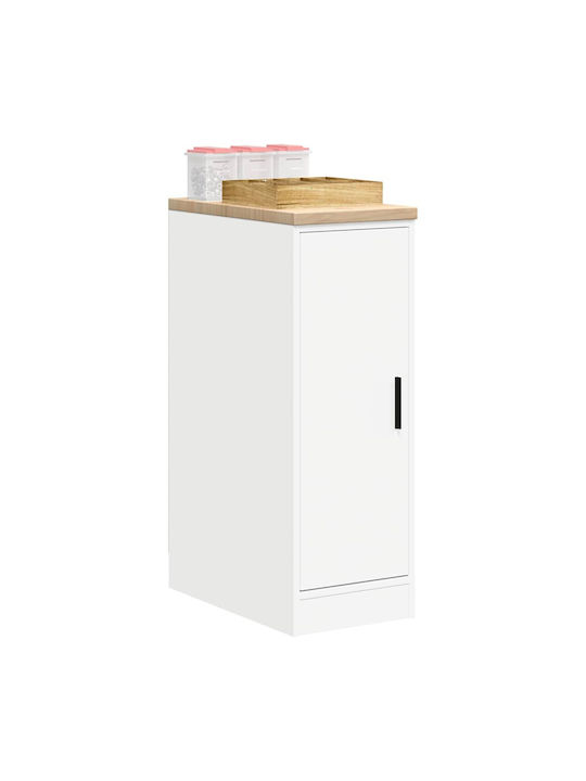 Living Room Display Cabinet Made of Solid Wood White 30x51x85cm
