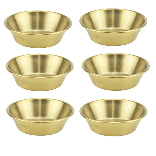 Raki Gold Διακοσμητικό Μπωλ Μεταλλικό Χρυσό 7x7x2cm