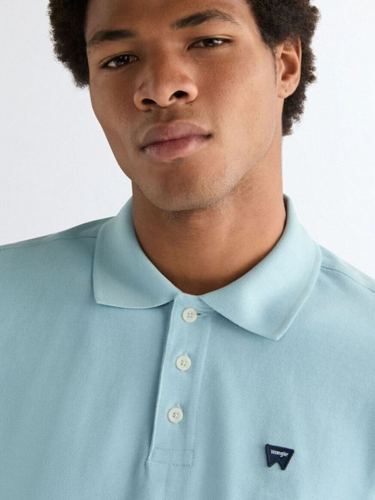 Polo Bluza Tricou Cu Mânecă Scurtă Albastru Deschis