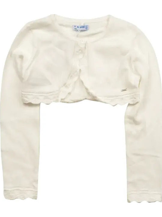 Kids Cotton Bolero Ecru