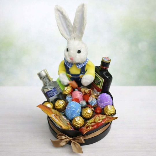 Oster Geschenkbox Hase Deluxe Jagermeister Absolut Vodka Ferrero Rocher Kinder Süßigkeiten Plüschhase