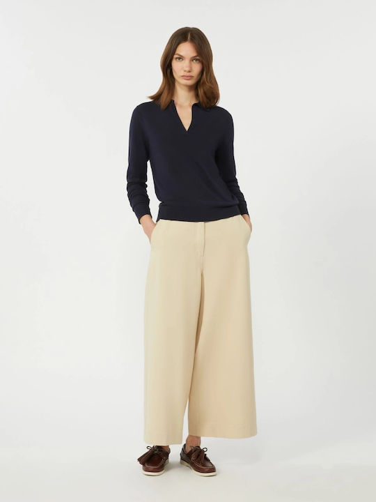 Viscose Damen Pullover Blau
