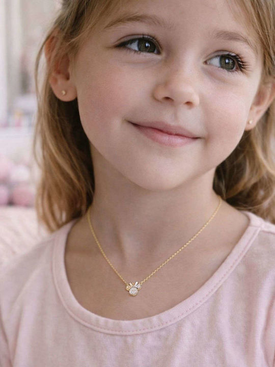 Disney Necklace From Gold Plated Silver With Zircon