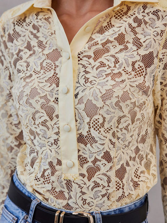 Women's Polo Blouse Butteryellow