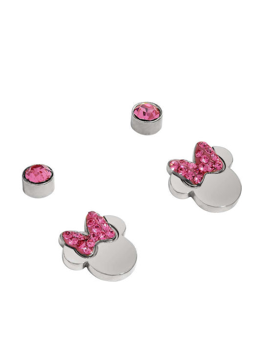 Disney Set Earrings Made of Steel with Stones