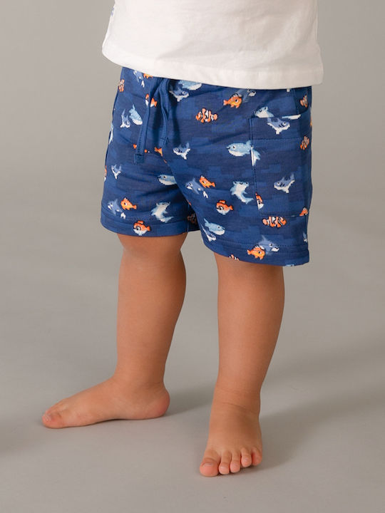 Kinderbekleidungsset mit Shorts Sommer 3 Stück Weiß Blau