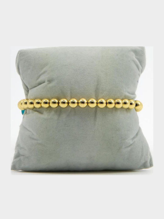 Women's Bracelet with Eye Design in Brass Gold Plated 17cm