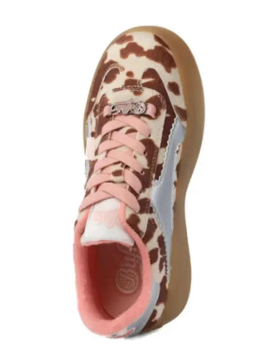 Cajo Women's Chunky Sneakers Brown Cream
