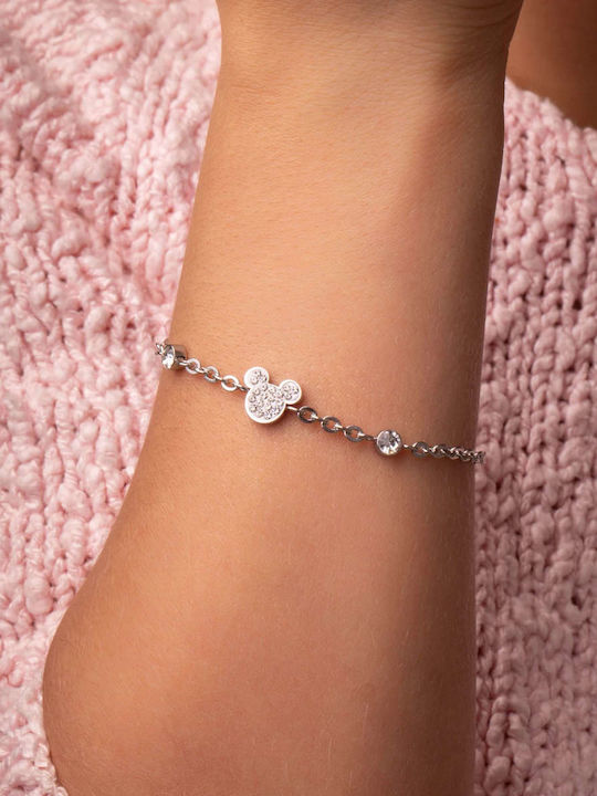 Disney Women's Bracelet Made of Stainless Steel with Zircon