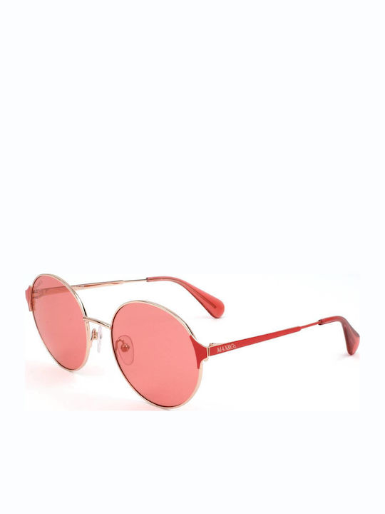 Max & Co Ochelari De Soare Aurii Cu Ramă Metalică