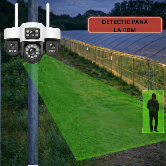Taggo Lentile IP Quad Cameră De Supraveghere Wi-Fi Rezistentă La Apă Cu Difuzor