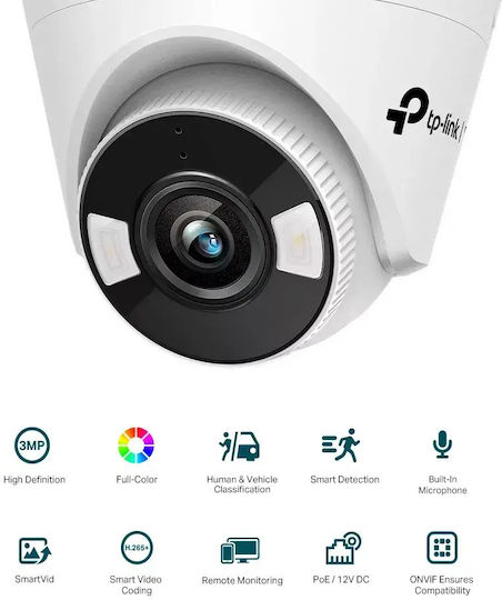 TP-LINK Überwachungskamera Full HD+ 3MP mit Objektivgröße 2,8mm