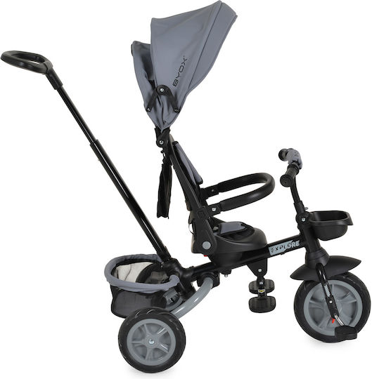 Byox Explore Πτυσσόμενο με Χειρολαβή Γονέα για 12 Μηνών Dark Grey