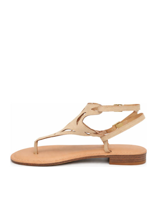 Flache Sandalen Für Damen Beiges