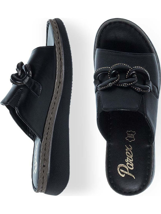 Damen Flache Schwarze Sandalen