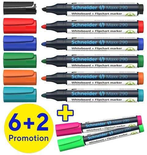 Schneider Markers Board Markers Schneider Board Maxx 290 Set 8 Set 8 Colours