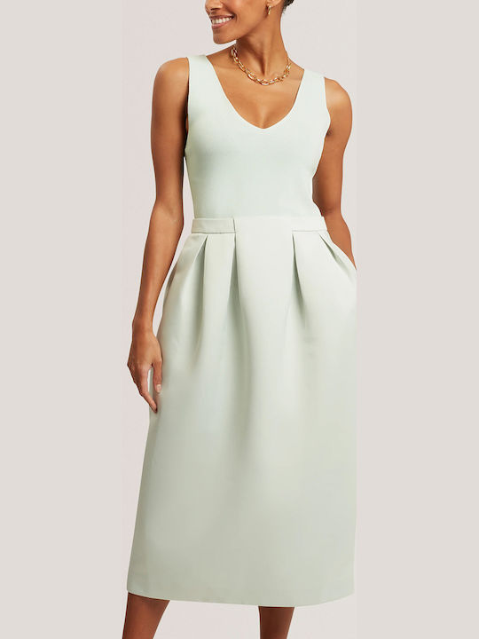 Summer Midi Dress for Wedding Christening Pl-Green 284565-Pl-Green