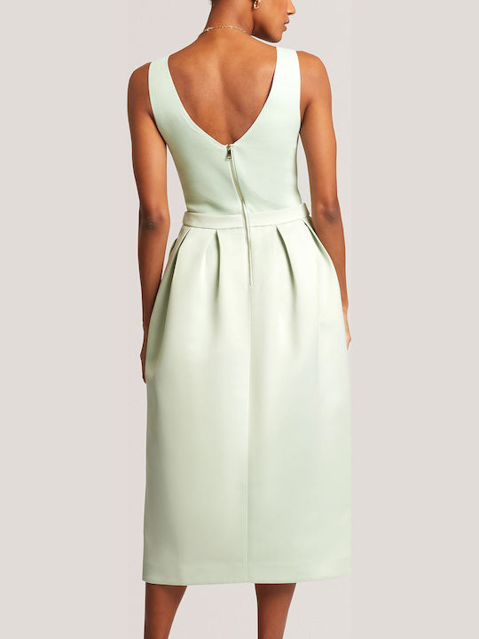 Summer Midi Dress for Wedding Christening Pl-Green 284565-Pl-Green