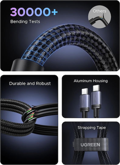Ugreen L532 USB 2.0 Cable USB-C Male - USB-C 240W PD Gray 0.5m