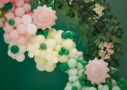 Μπαλόνι Baby Shower Λουλούδια Jumbo Ροζ 70εκ.
