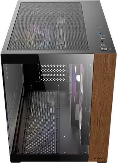 Antec CX600M RGB Геймърско бюро Мини кула Компютърна кутия със страничен прозорец Черен