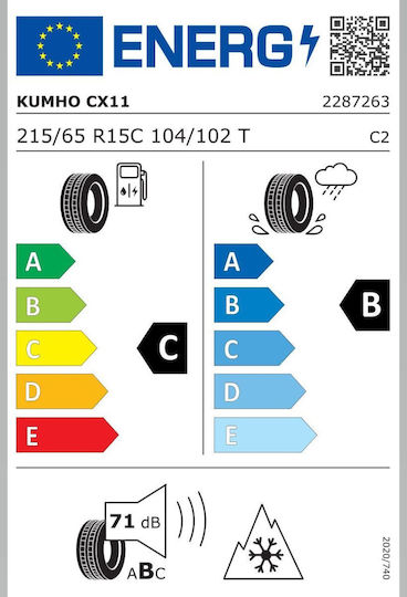 Kumho PorTran 4S CX11 215/65R15 104T Autoreifen für Leichten Lkw 4 Jahreszeiten