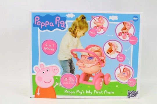 Clementoni Puppen Kinderwagen für Peppa Schwein