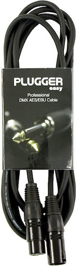 Plugger Кабел XLR мъжки - XLR женски Черен 0.3м 3PIN-XLRM