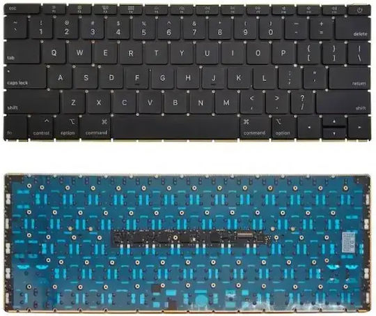 Apple Laptop Keyboard for Apple without Frame and English (US) Layout in Black Color A1534