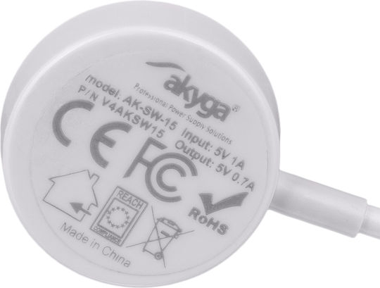 Akyga AK-SW-15 Charging Cable Зарядно за Apple Watch Бялς