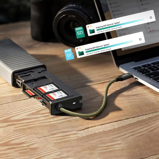 Ugreen Cm856 Kartenleser Typ-C für SD/microSD Graue