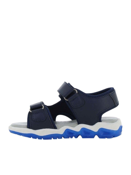 Kids' Sandals with Hoop & Loop Closure and Lights Blue