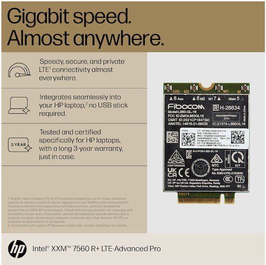HP Ασύρματη Κάρτα Δικτύου (150Mbps) Mini PCI