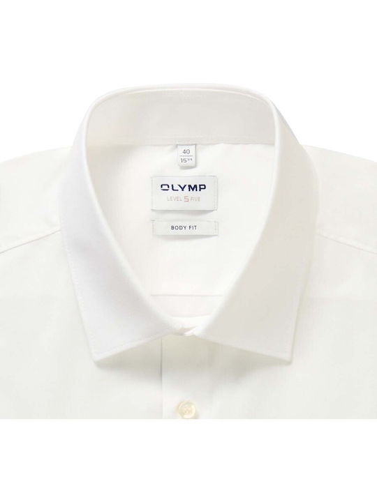 Olymp Level 5 Body Fit Overshirt Ecru