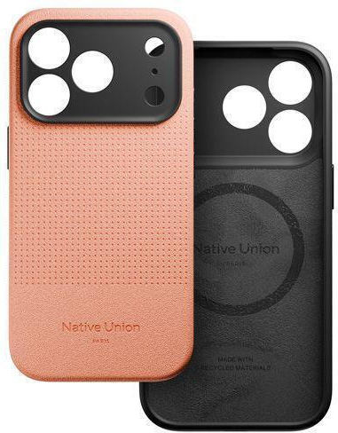 Native Union С пълно покритие (360°) Силикон / Кожа Оранжев (iPhone 17 Pro)