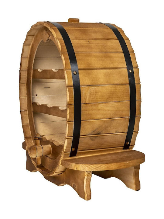 Raft Cu Picioare Din Lemn Pentru 7 Sticle Maro 55x55x50cm