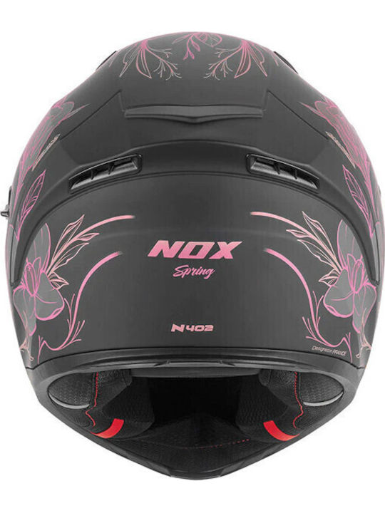 Nox N402 Spring Pink Mat Κράνος Μηχανής Full Face ECE 22.06 με Sunvisor